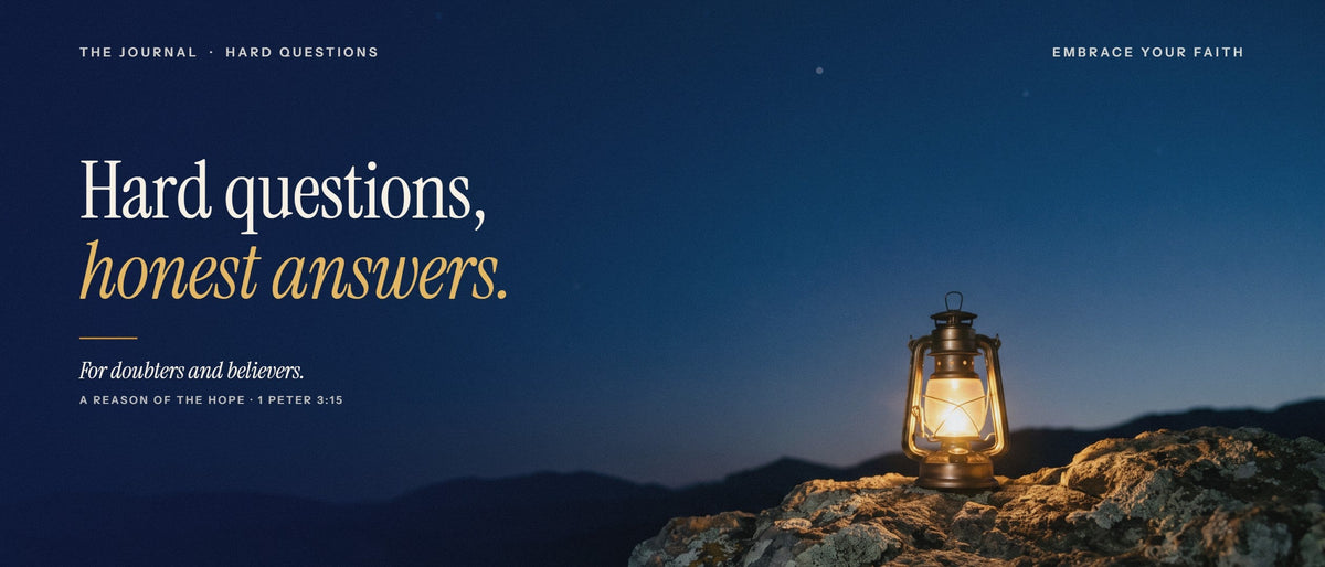 Lantern glowing on a rock at twilight: Hard questions, honest answers