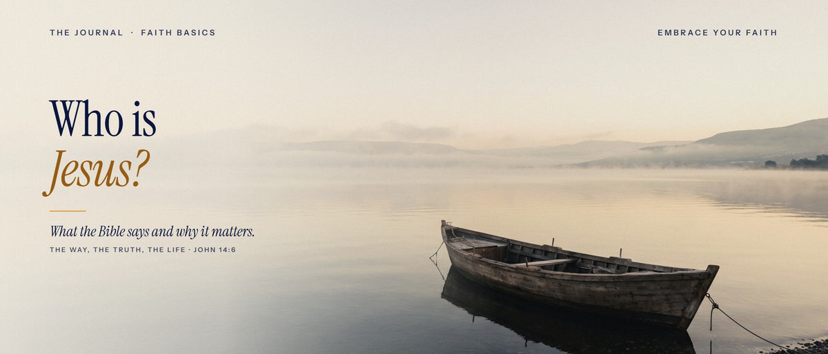 Wooden boat on a still lake at dawn: Who is Jesus?