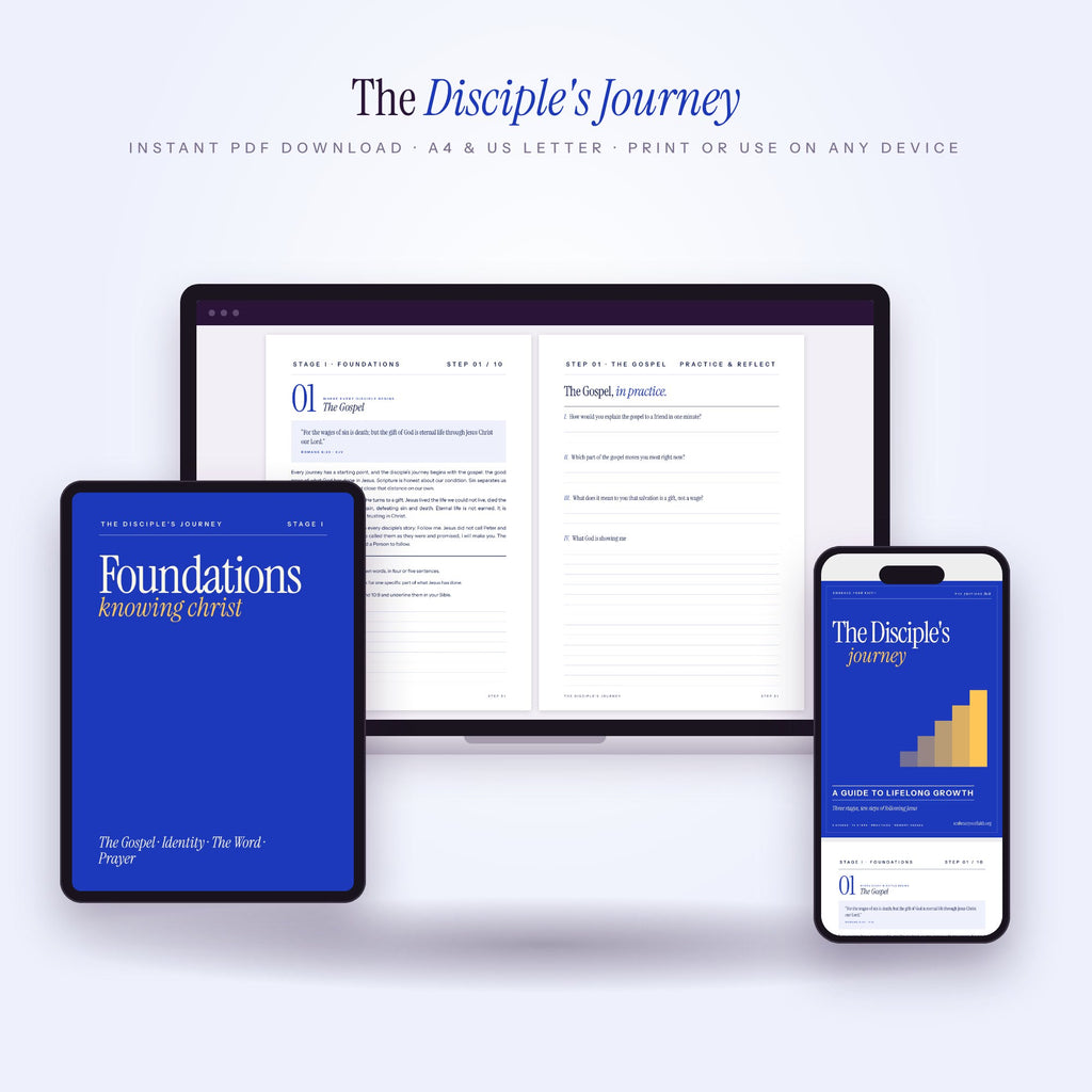 The Disciple's Journey on laptop, tablet and phone