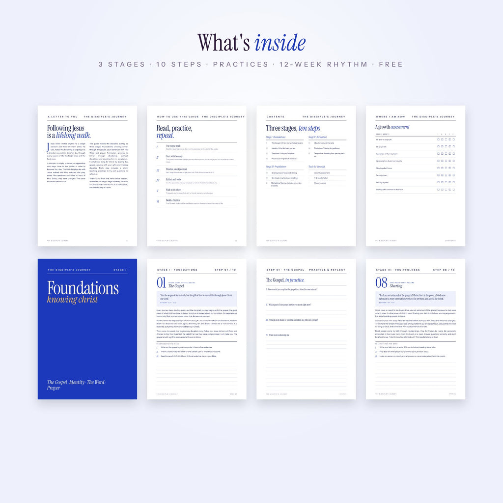 Inside pages of The Disciple's Journey