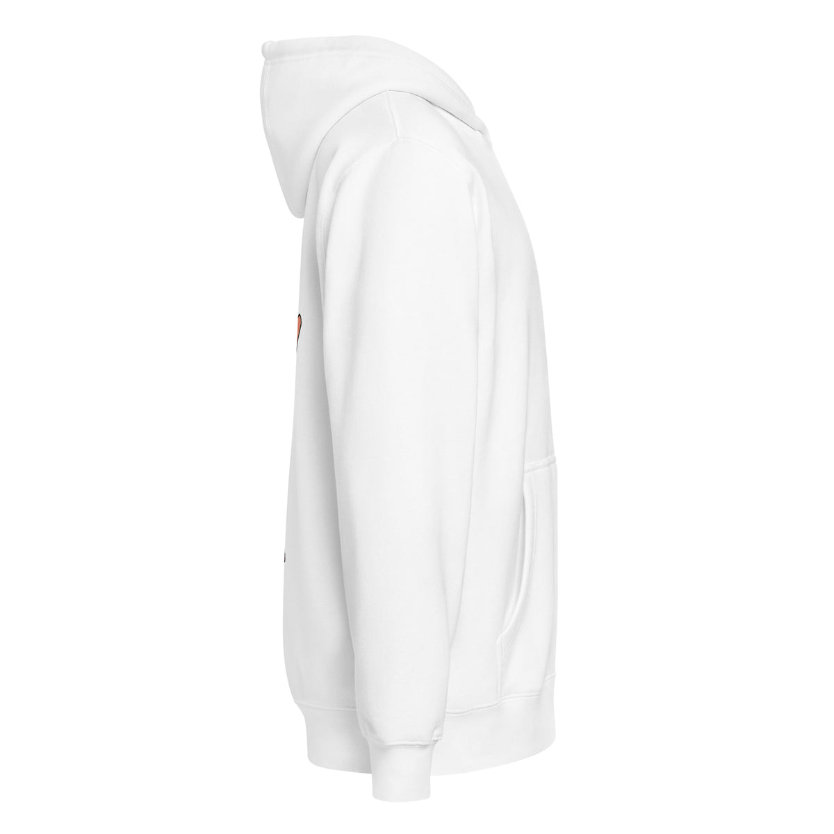 Engraved on His Palms Full-Zip Hoodie in White, right side view – Isaiah 49:16