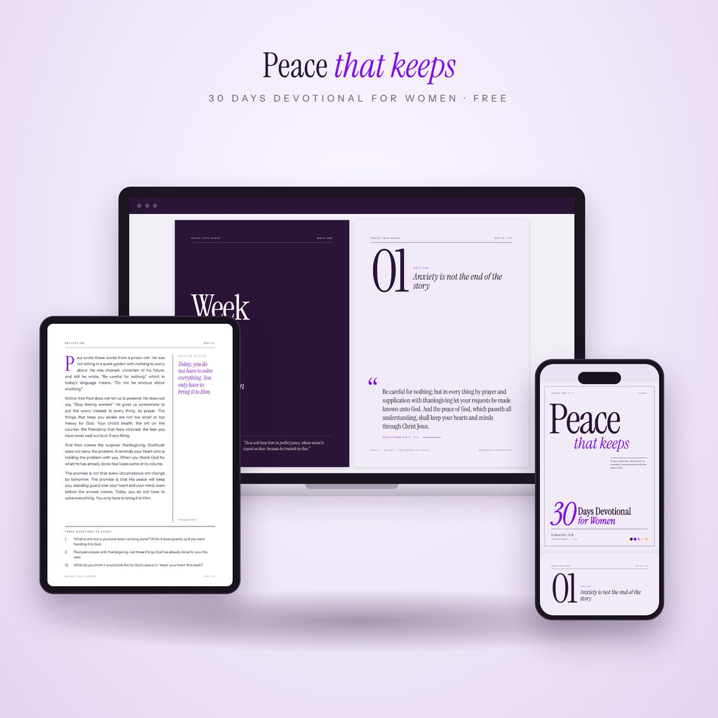 Peace That Keeps – 30 Days Devotional for Women (Printable PDF Journal)